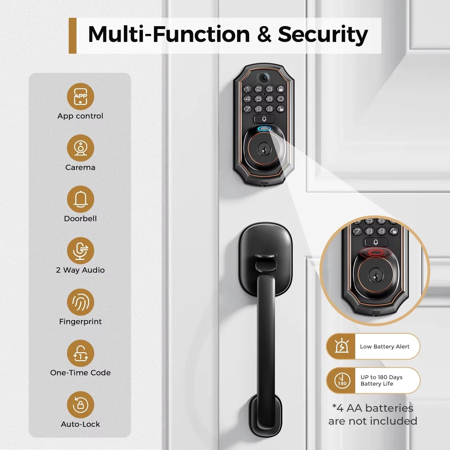 ARPHA D289H Smart WiFi Fingerprint Lock With Camera