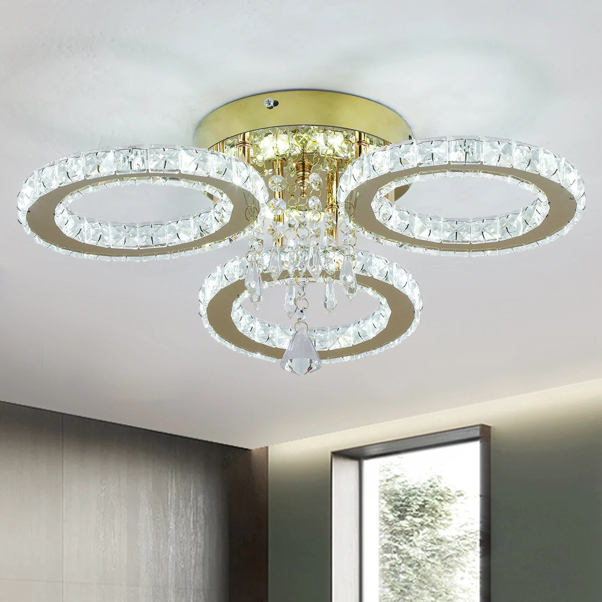 Vetrulus Modern LED Crystal Ceiling Chandelier