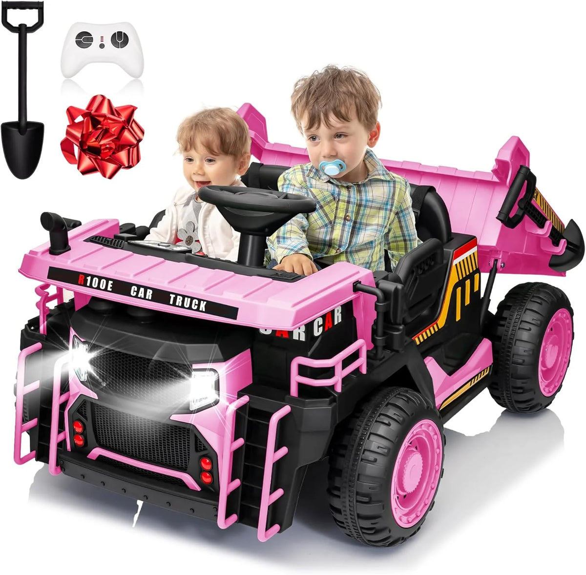 JOYRACER Ride On Dump Truck With Remote Control