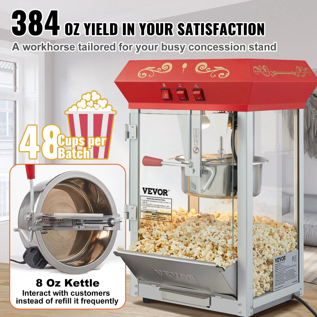 SucceBuy Commercial Electric Popcorn Maker