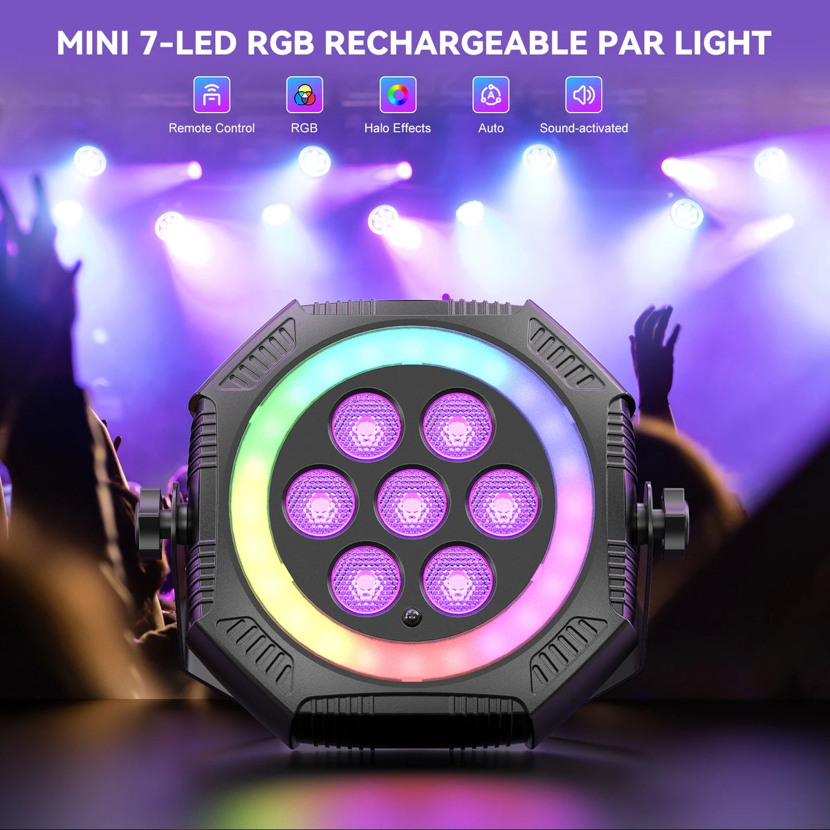 U'King Rechargeable RGB LED Stage Par Lights