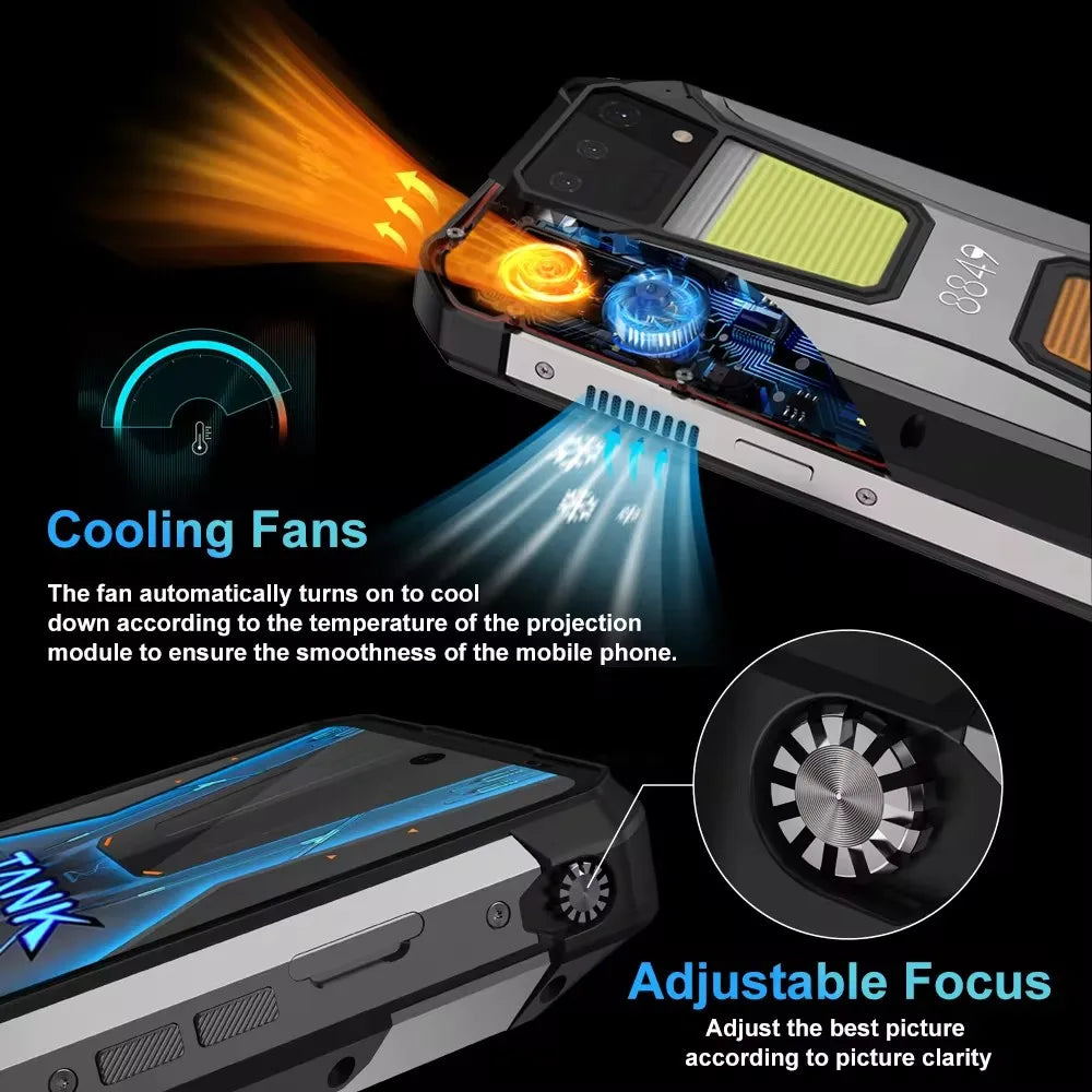 8849 Tank 2 Pro Rugged Android Projector Smartphone