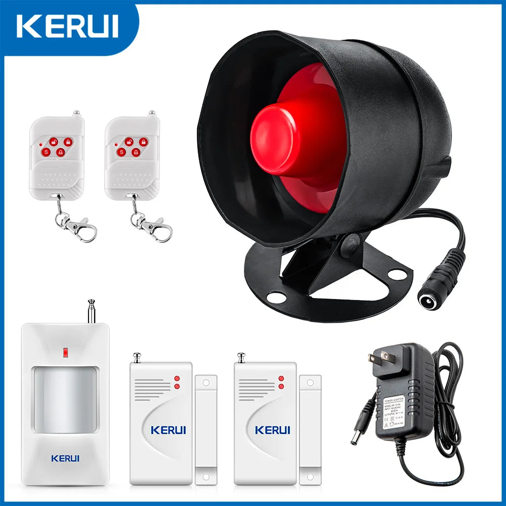 KERUI Wireless Home Alarm System Kit With 110 Decibel Siren