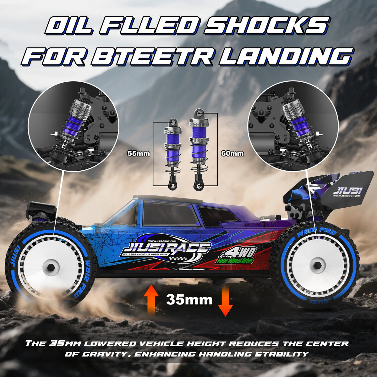 Jiusi Wb12 Pro 1/12 Brushless 4WD RC Offroad Car