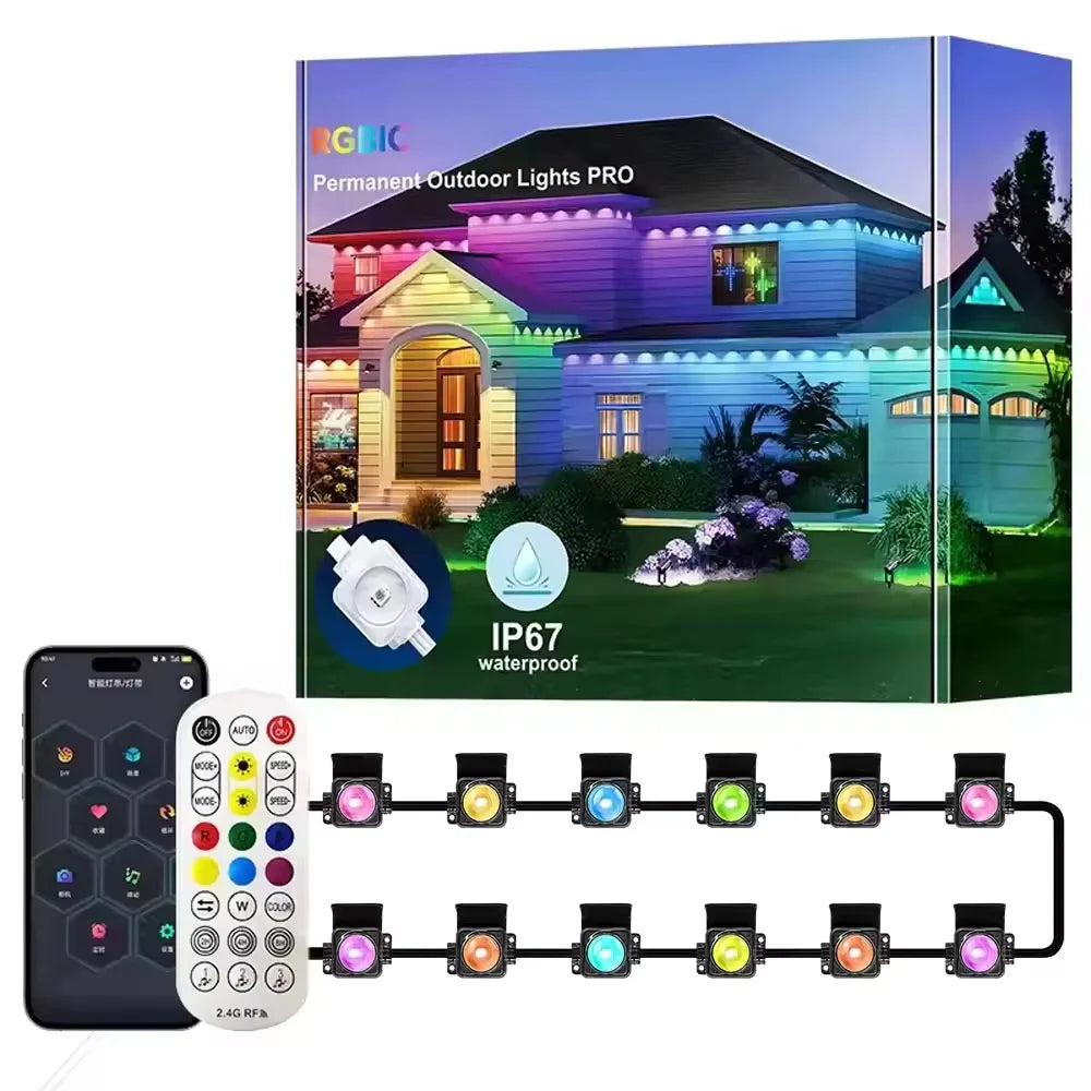 App Controlled Waterproof Outdoor Eaves String Lights
