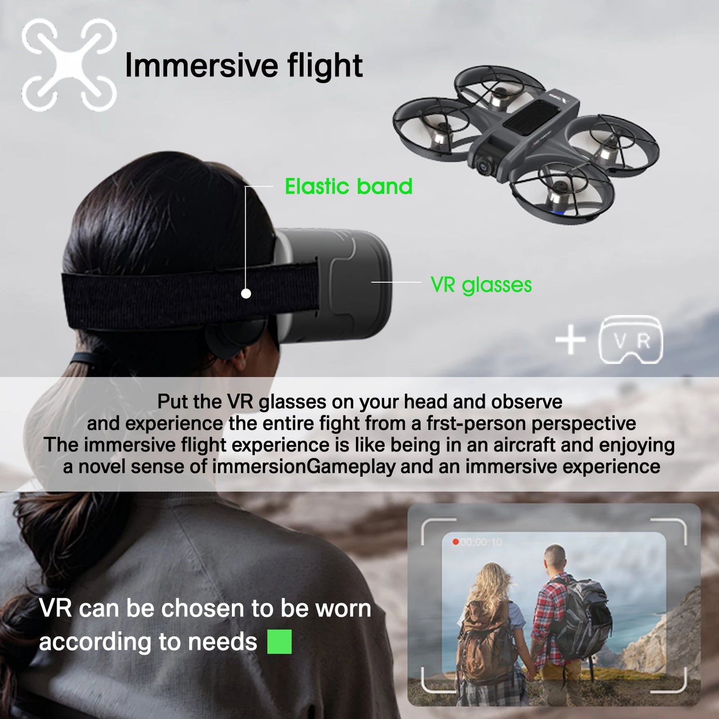 Foldable Drone With Dual Cameras Optical Flow Positioning