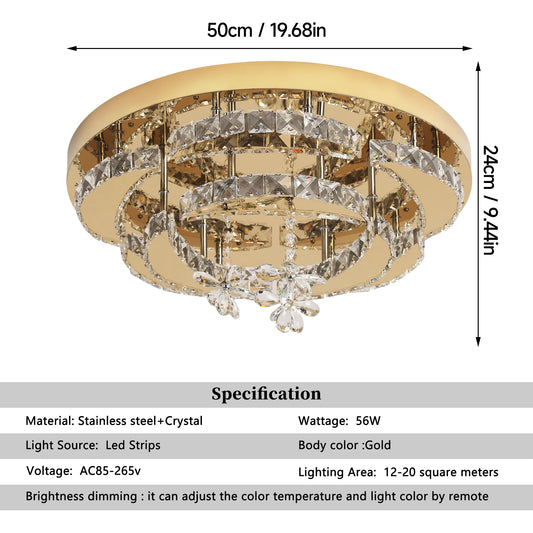 GreeLustr Modern Crystal Led Chandelier