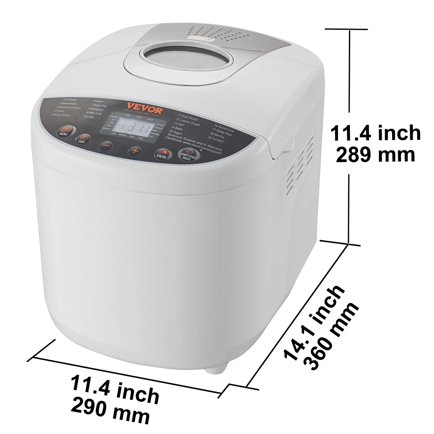 SucceBuy Bread Maker 15 In 1 Nonstick Automatic Gluten Free