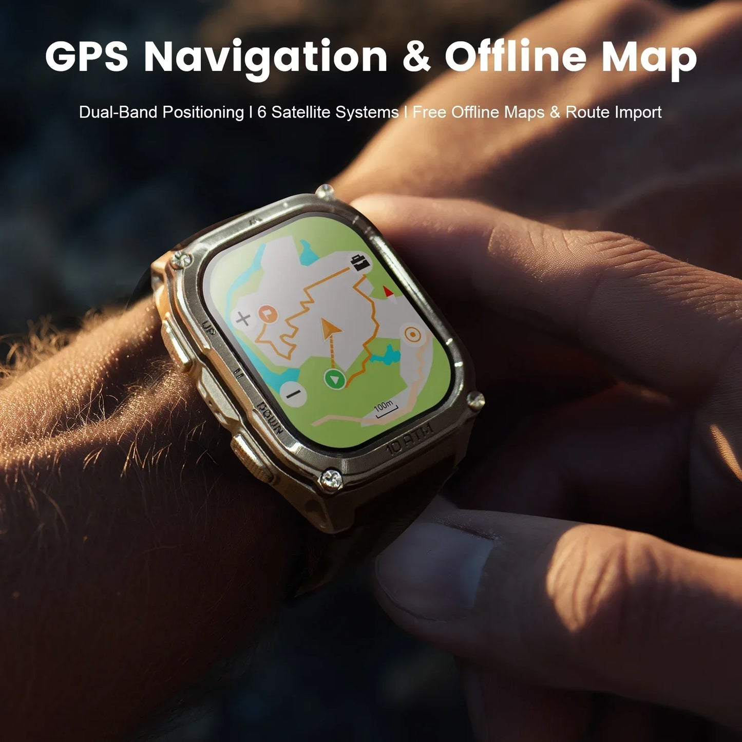KOSPET Tank M4 Smartwatch With GPS And Offline Maps