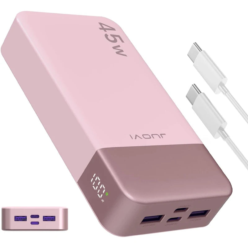 JUOVI 45W Fast Charging Power Bank With LED Display