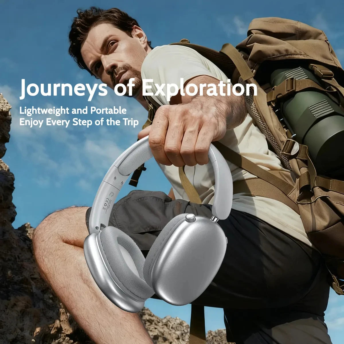 Wireless Bluetooth 5.3 Over Ear Headphones With Microphone