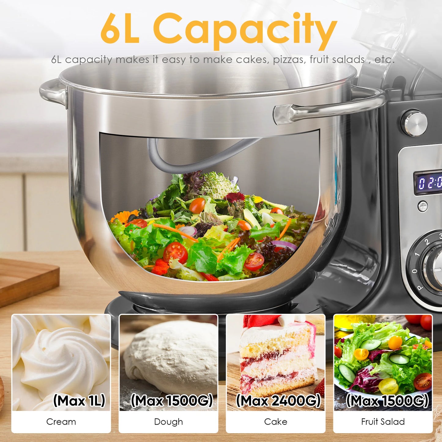 Biolomix Stand Mixer Blender 6 Speed 1200W
