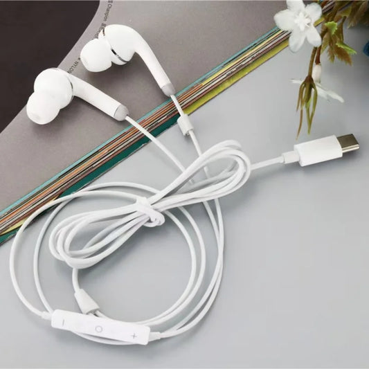 Type C Earbud Headphones With Microphone For Mobile Phones