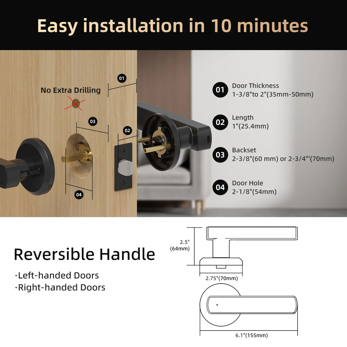 Viladepot Smart App Fingerprint Door Lock