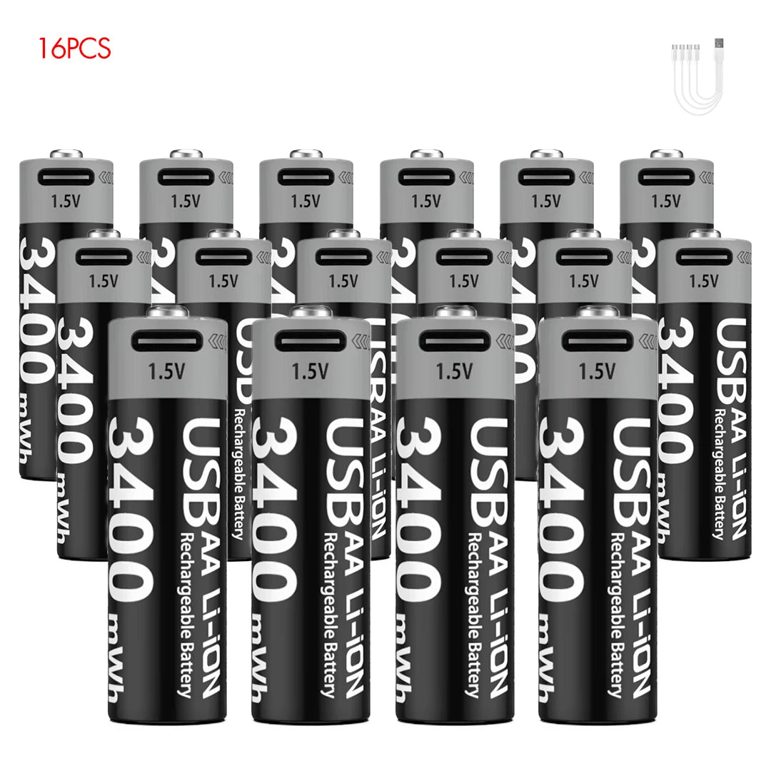 Kuugro Usb C Rechargeable Batteries