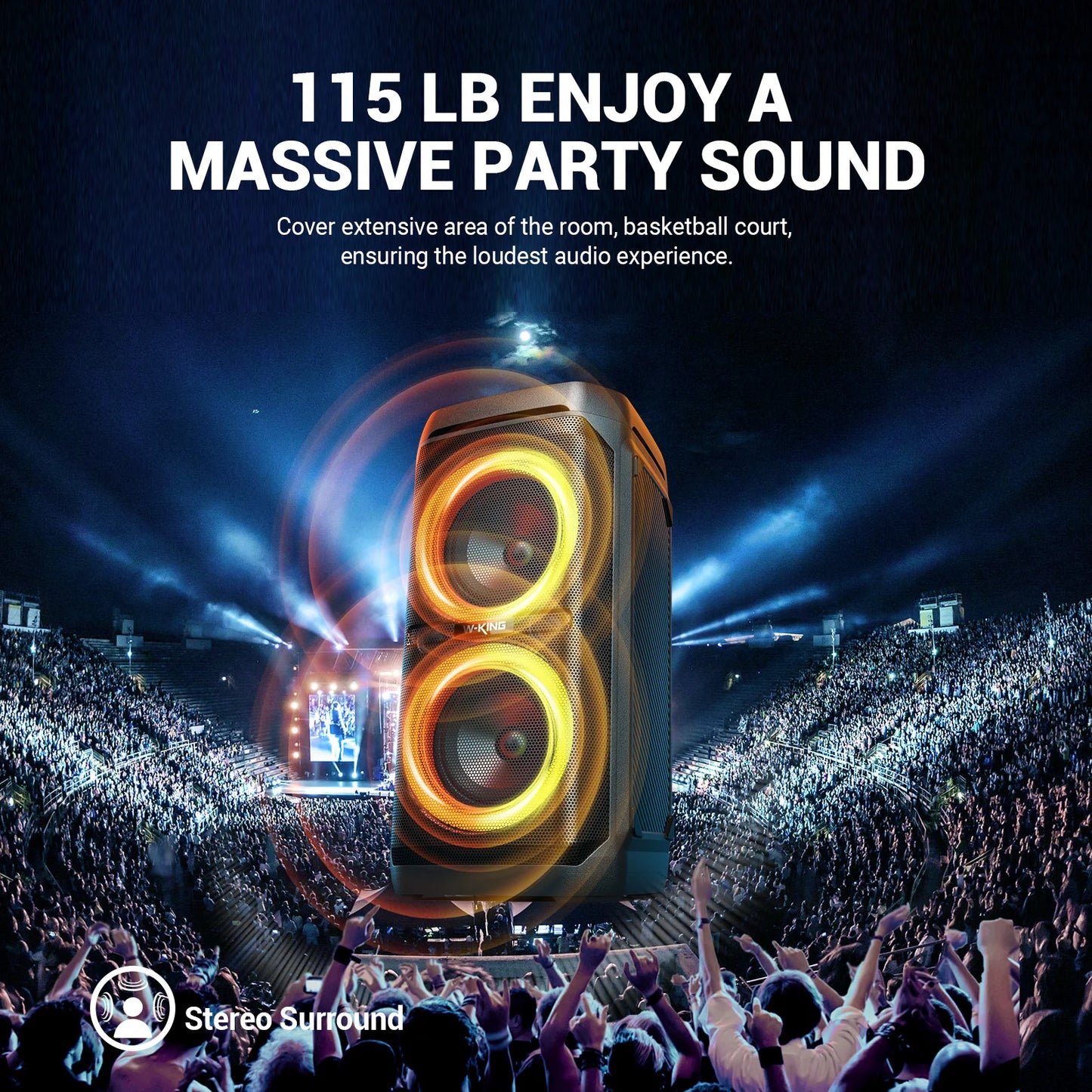 W-King T11 100W Bluetooth Speaker IPX6 Waterproof