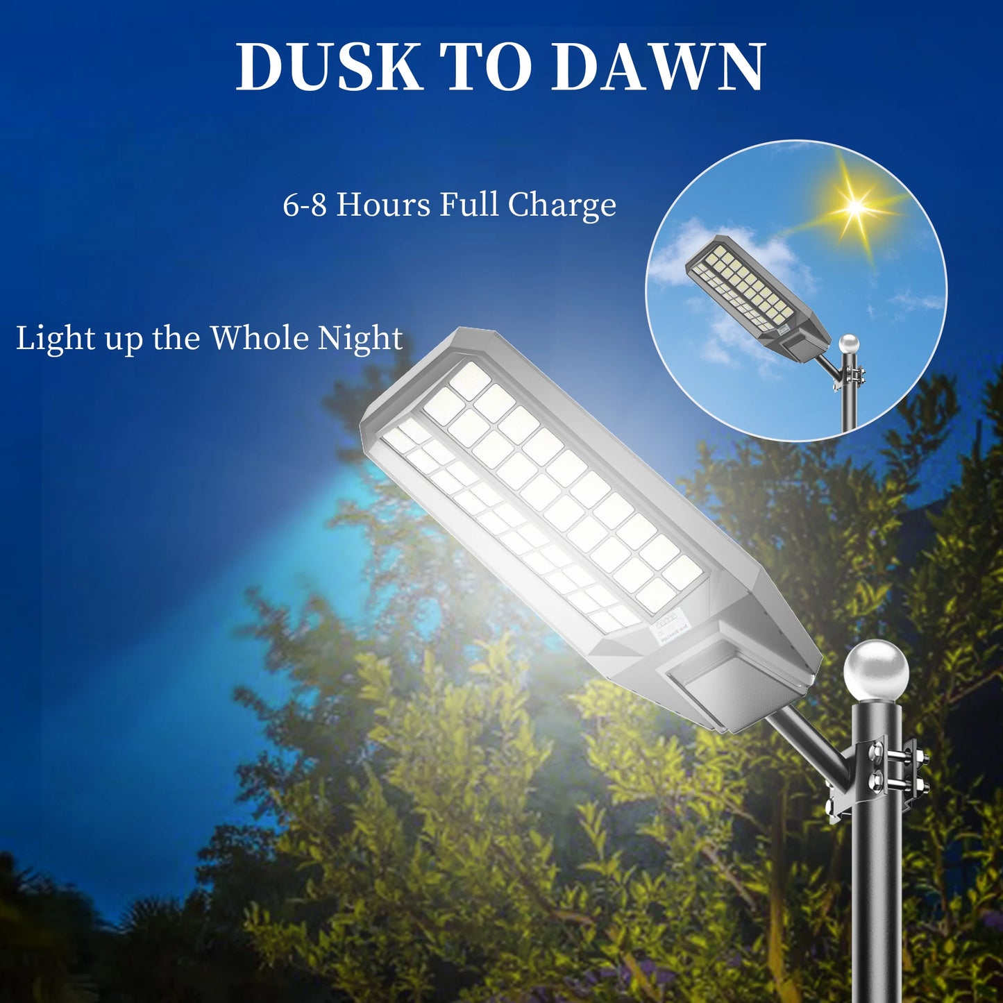 Outdoor 8000W Solar Street Light IP65 Motion Sensor