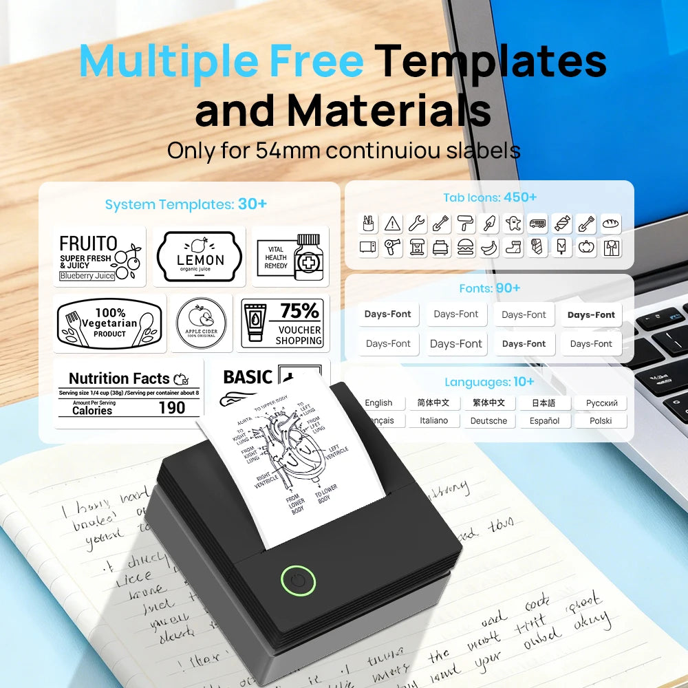 SWIFINT Portable Bluetooth Thermal Printer for Photos and Labels