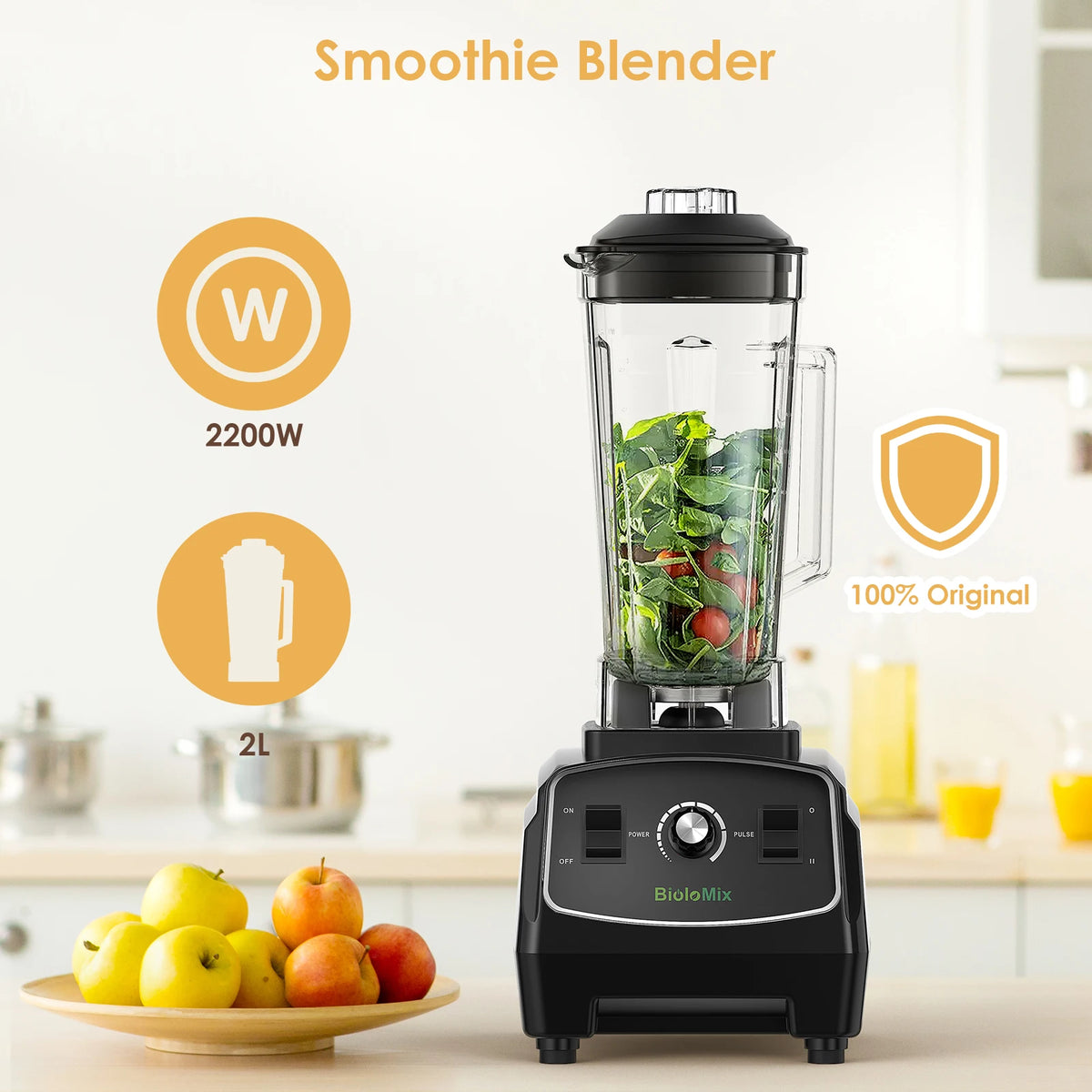 Biolomix Heavy Duty Commercial Smoothie Blender
