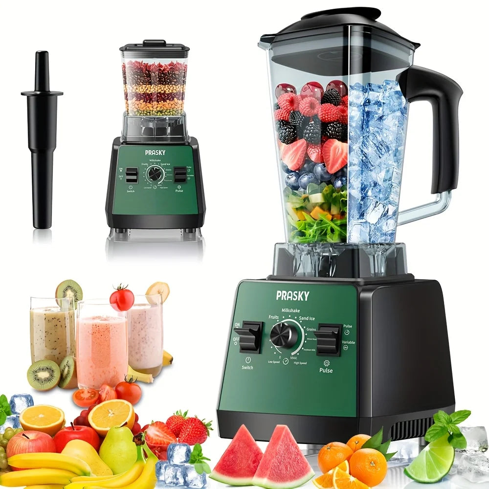 Prasky 2400W High Speed Blender And Grinder Combo