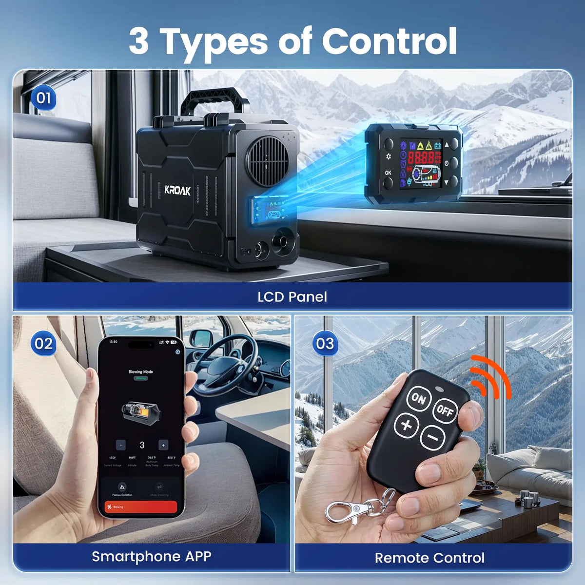 Hcalory Portable Diesel Car Heater With Remote