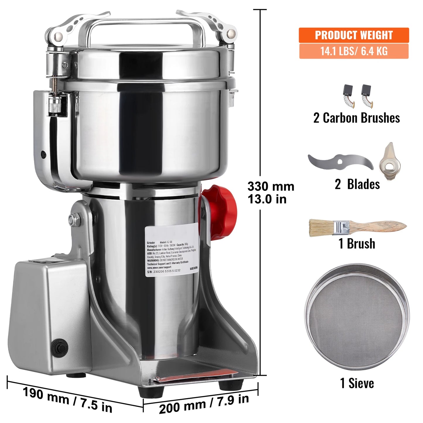 SucceBuy Electric Grain Mill Grinder For Spices And Grains