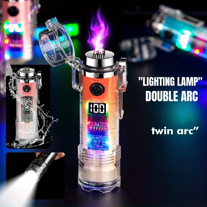 TopFlames Flameless Plasma Arc Lighter Flashlight Type C