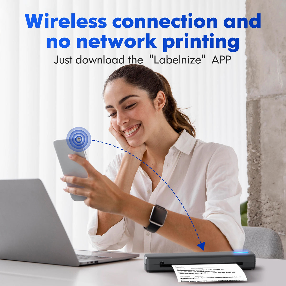 POLONO Portable Inkless Wireless Thermal Printer