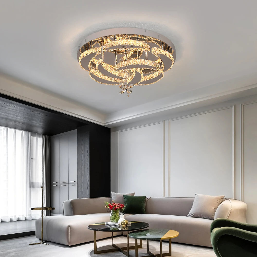 Vetrulus Modern K9 Crystal LED Ceiling Chandelier