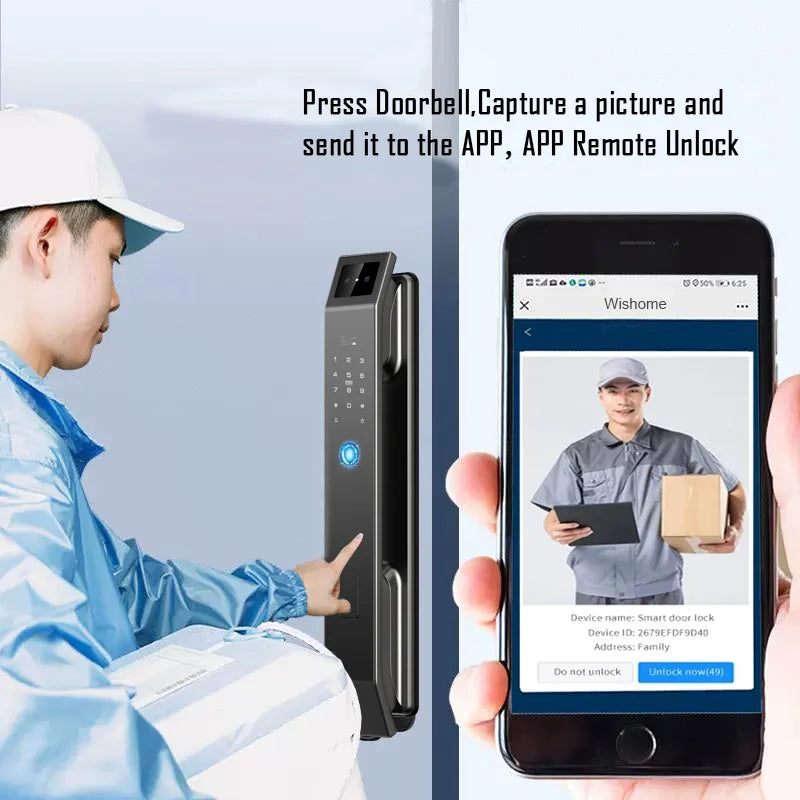 YKESDL 3D Face Recognition Door Lock With Camera