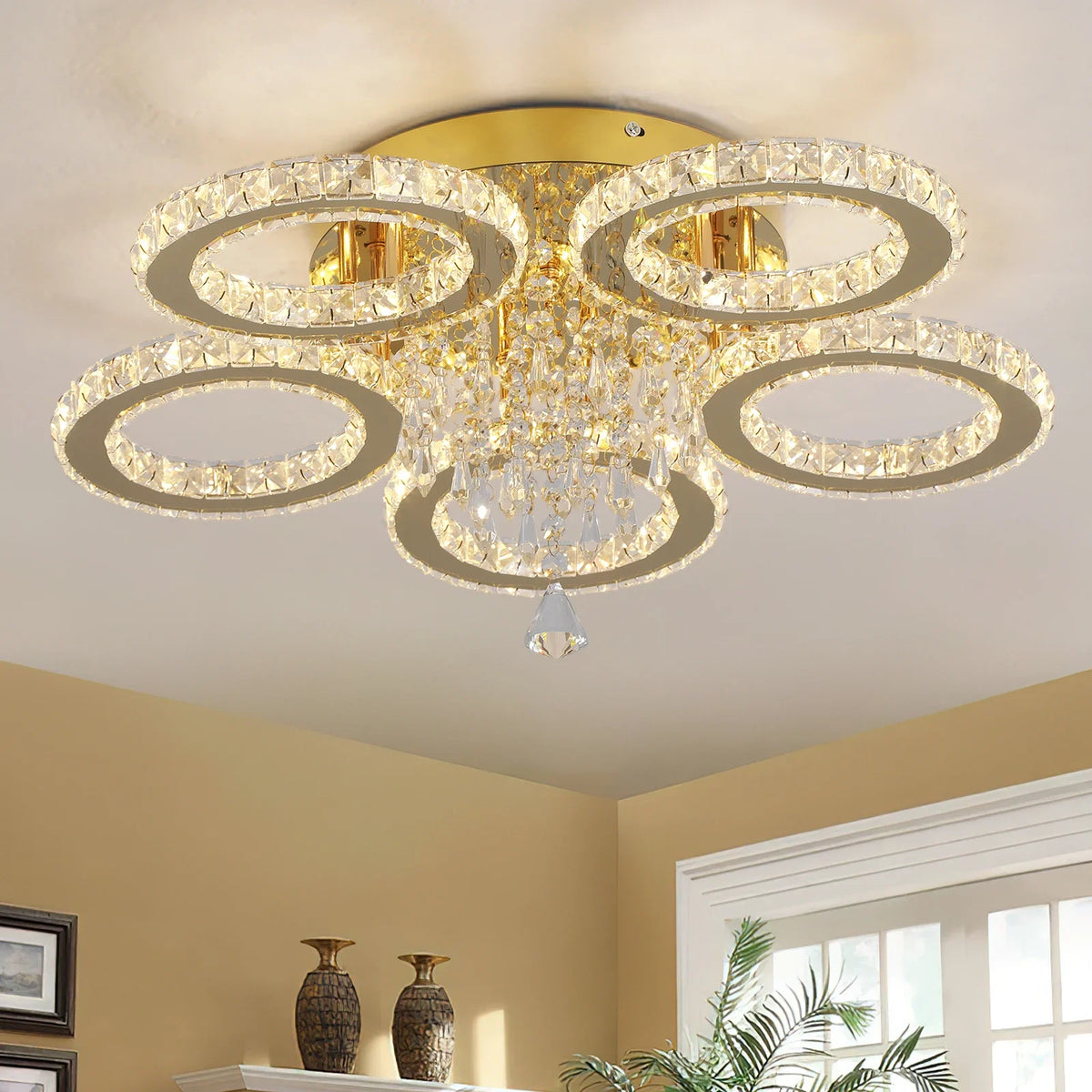 Vetrulus Modern LED Crystal Ceiling Chandelier