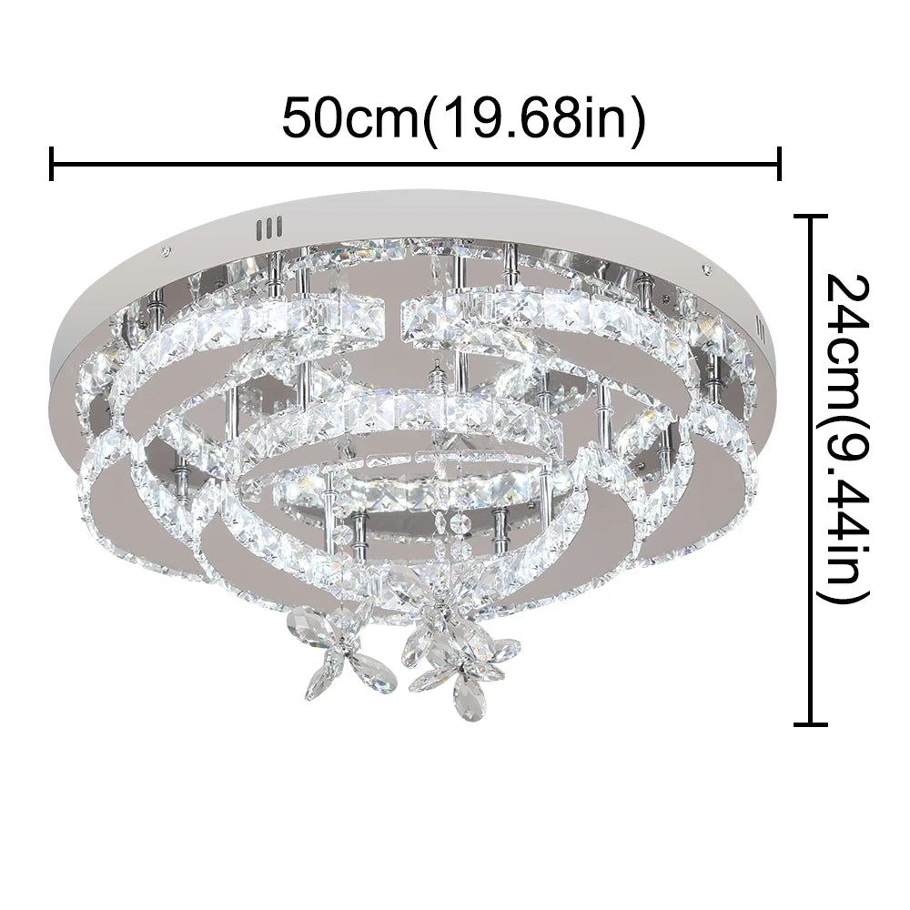 Vetrulus Modern K9 Crystal LED Ceiling Chandelier