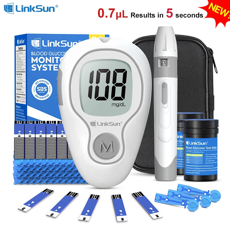 Linksun G-425-3 Blood Glucose Meter Glucometer Kit