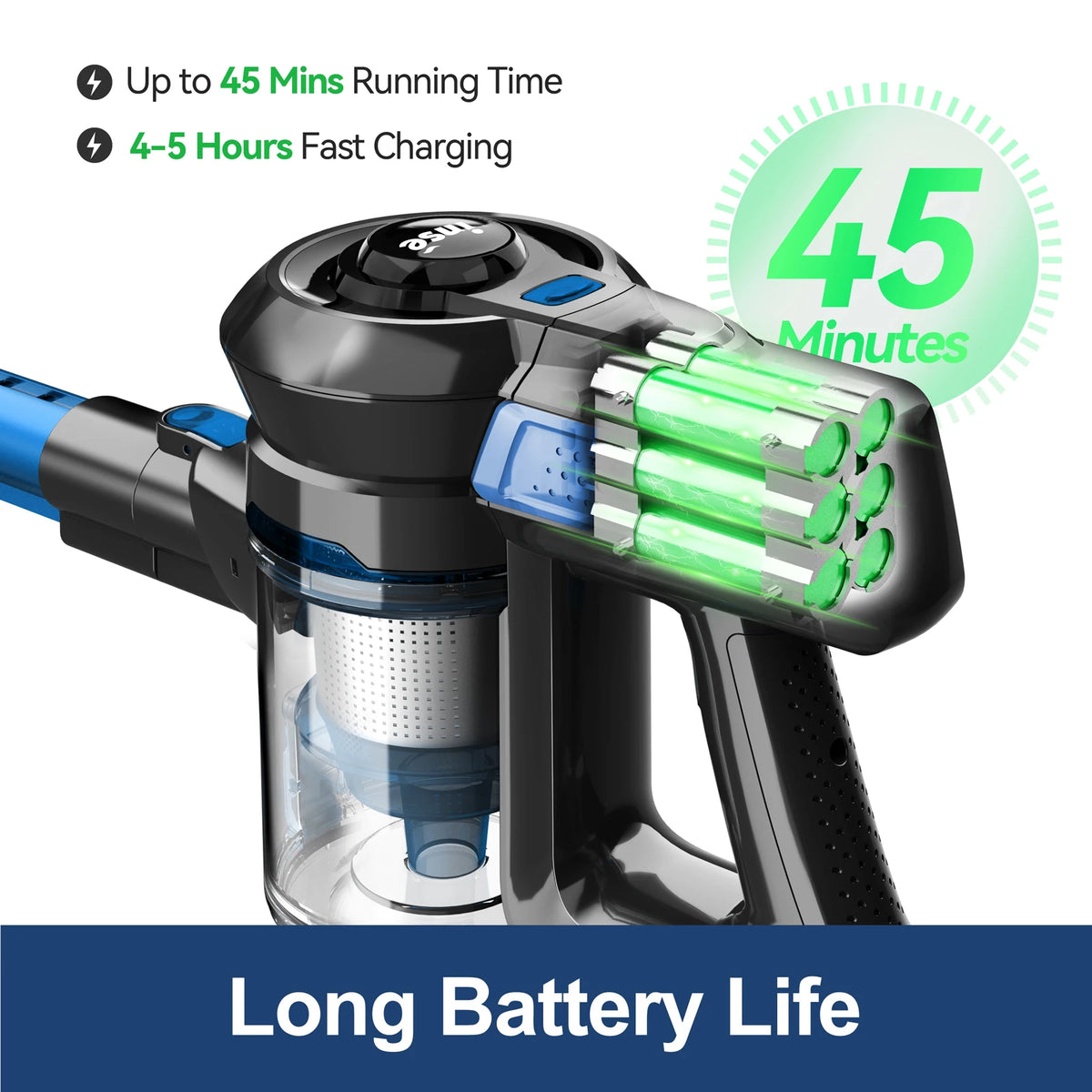 INSE N650 Cordless Stick Vacuum Cleaner HEPA Filter