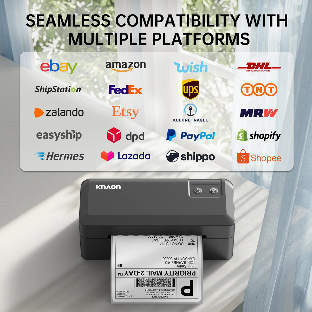 Knaon Bluetooth Thermal Shipping Label Printer