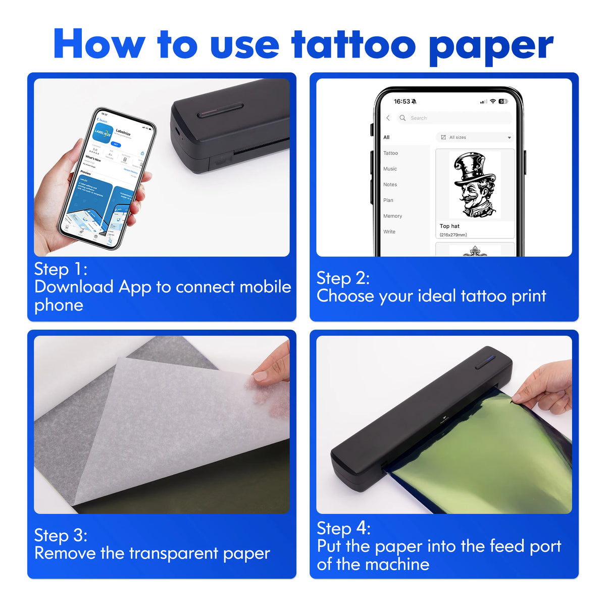 POLONO Portable Inkless Wireless Thermal Printer