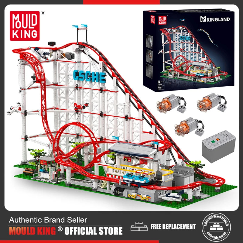 Mould King Motorized Roller Coaster Building Blocks