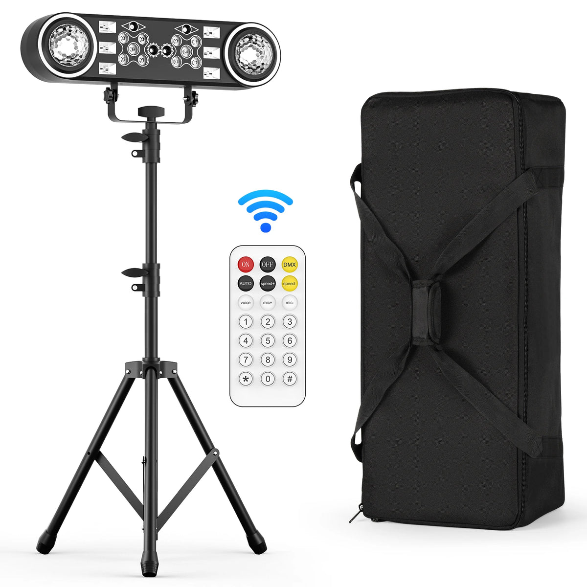 Rudderstar RGBW LED Stage Effect Lights with Remote Control