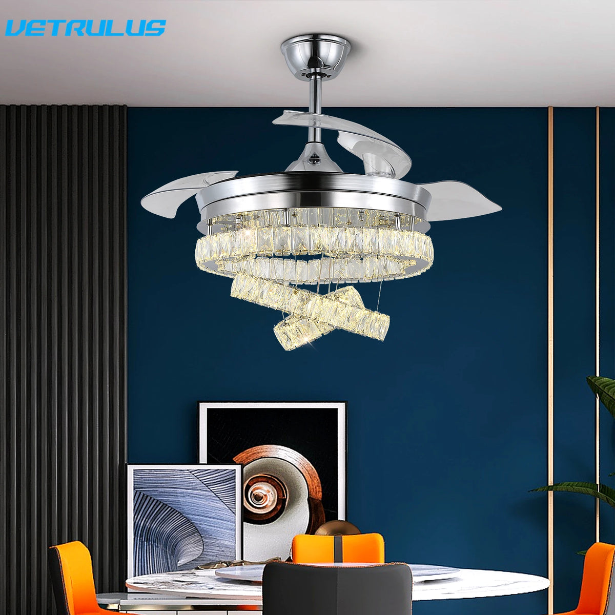 Vetrulus Led Ceiling Fan With Remote Control