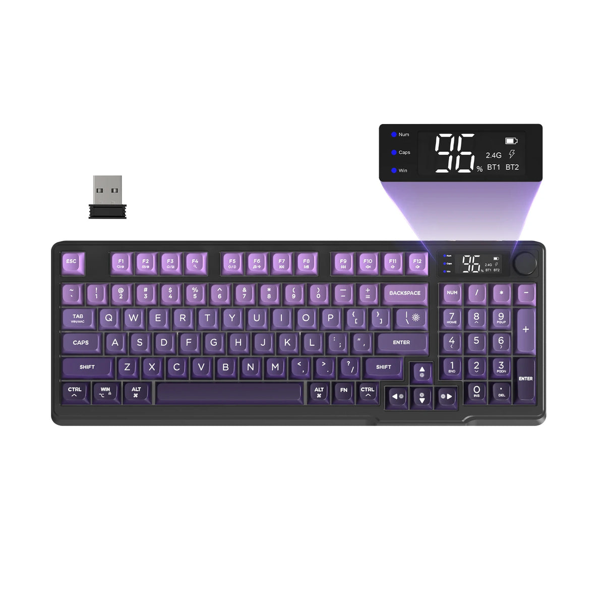 Attack Shark 94 Keys Wireless Gaming Keyboard With Knob