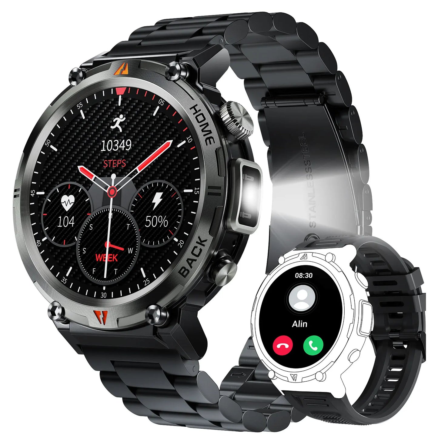 EIGIIS KE3 Smartwatch Men Health Monitor Bluetooth