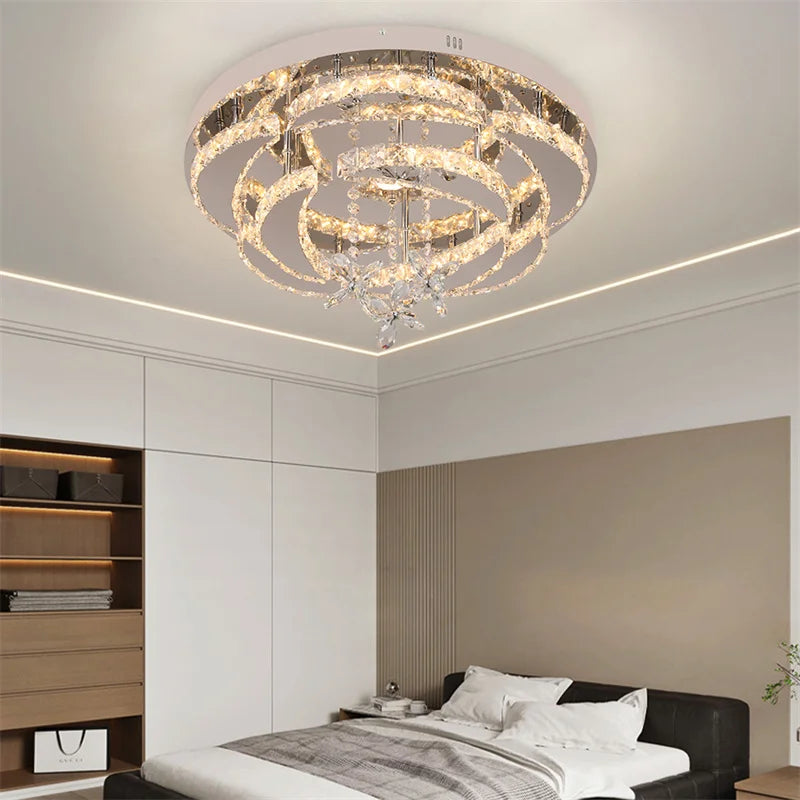 GreeLustr Crystal LED Pendant Ceiling Light Chandelier