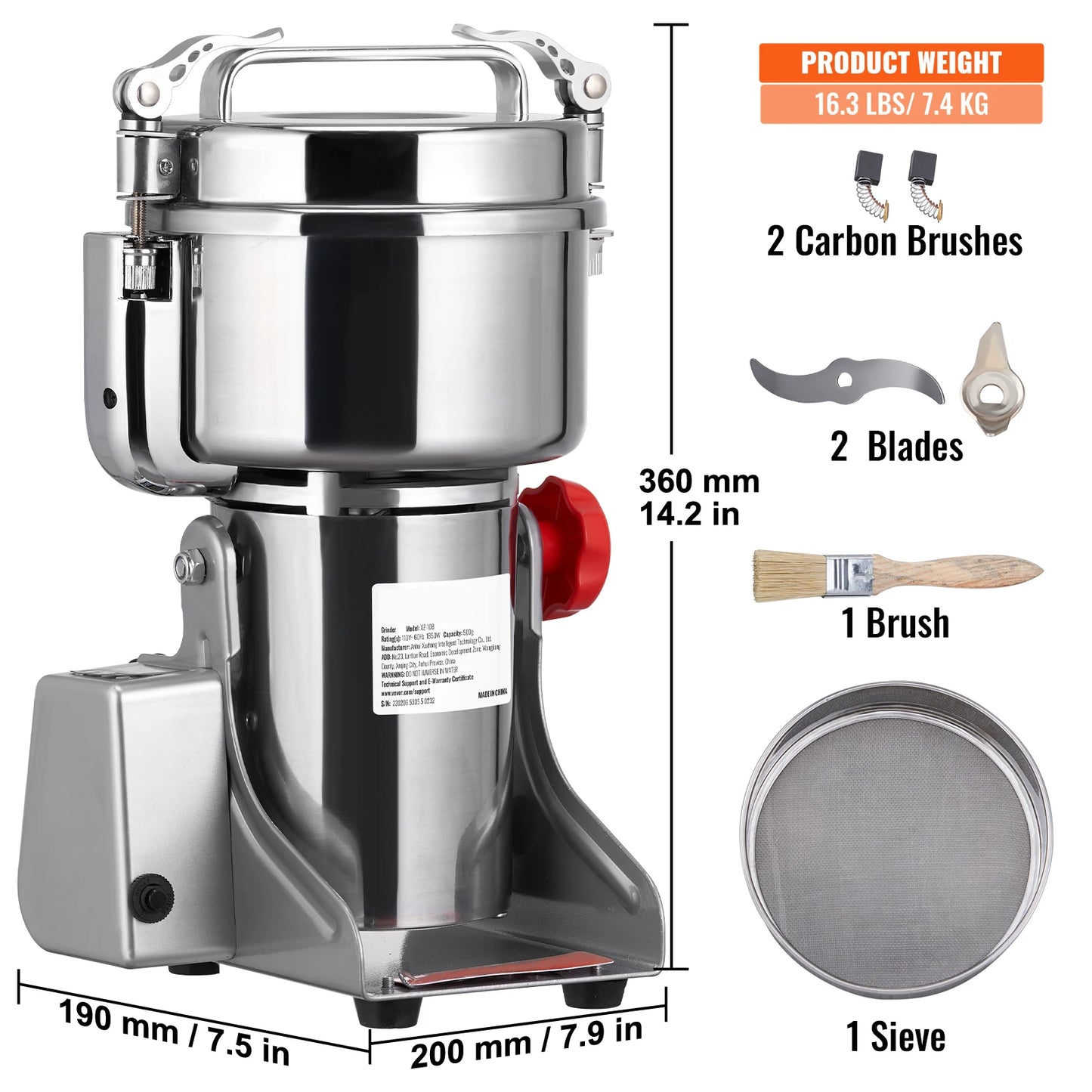 SucceBuy Electric Grain Mill Grinder For Spices And Grains