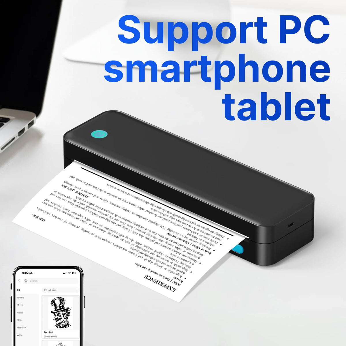 POLONO Portable Inkless Thermal Printer