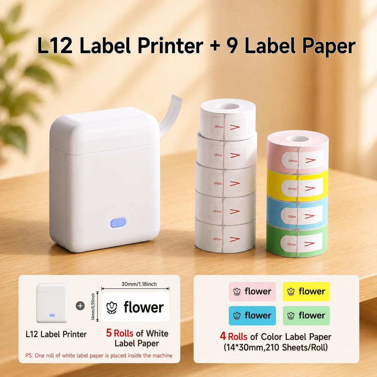 Orico Portable Wireless Bluetooth Thermal Label Printer