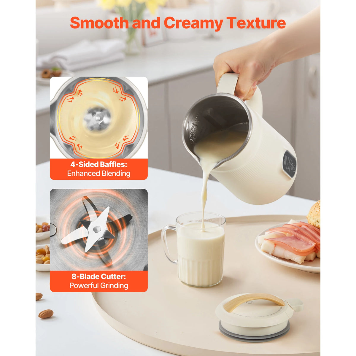 VEVOR 8 In 1 Electric Nut Milk Maker