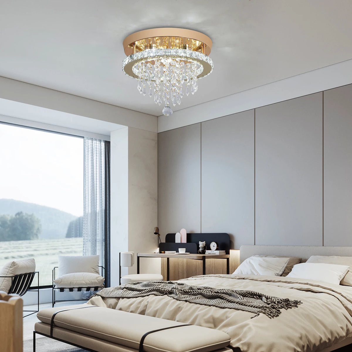 GreeLustr Luxury Crystal LED Ceiling Chandelier