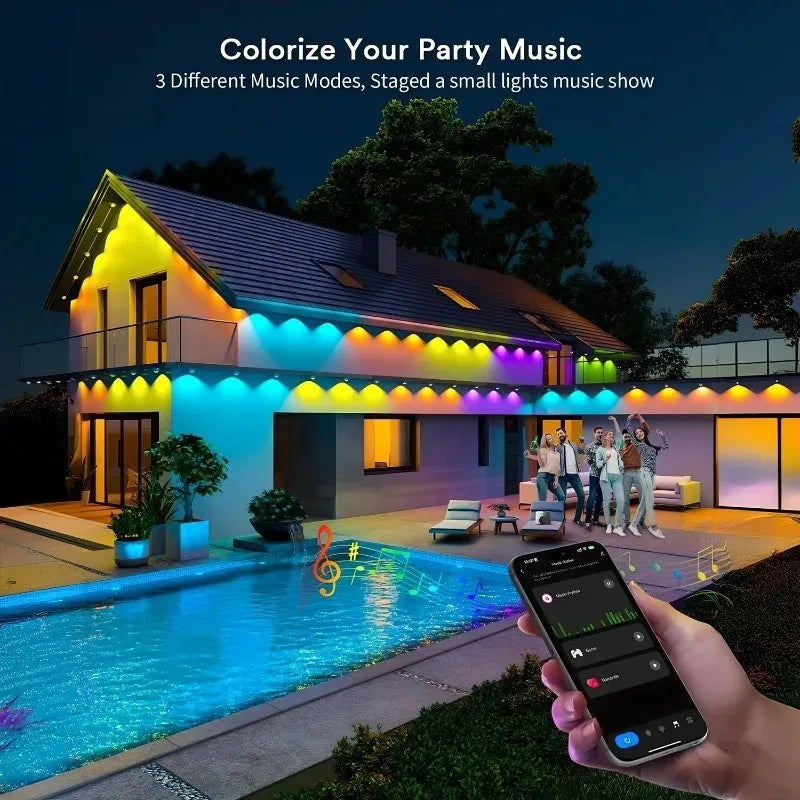 MIMIRGB Smart Outdoor LED String Lights IP67 Alexa