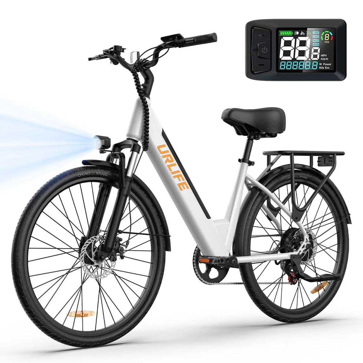 URLIFE E26 Electric City Bicycle With Hydraulic Disc Brakes