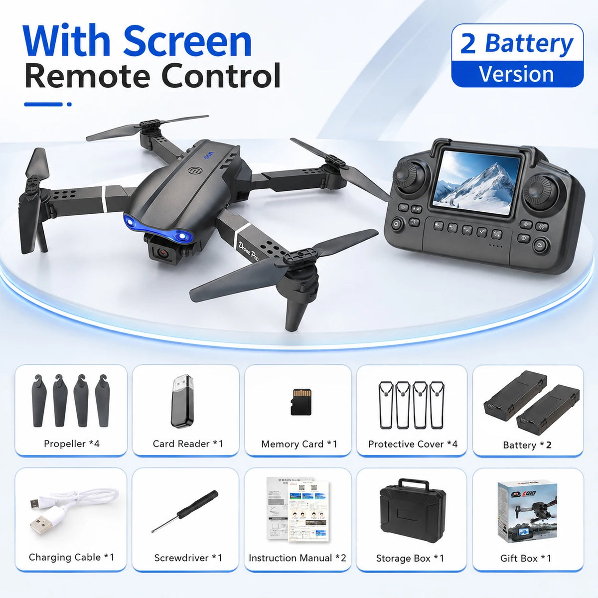 ZNLYRION Foldable 4K Dual Camera RC Drone With App Control